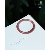 Vòng Nguyên Khối Thạch Anh Dâu - Strawberry Quartz chột 7mm