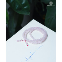 Vòng tràng hạt 108 viên đá thạch anh hồng (Rose Quartz) 5mm