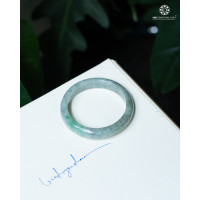 Vòng Nguyên Khối Cẩm Thạch Jadeite Điểm Lý Bản Hẹ 12mm