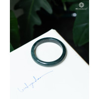 Vòng Nguyên Khối Cẩm Thạch Lam Ngọc Jadeite bản hẹ 12mm