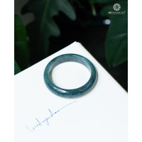 Vòng Nguyên Khối Cẩm Thạch Lam Ngọc Jadeite bản hẹ 14mm