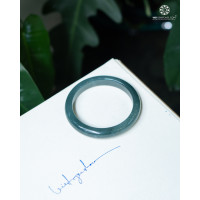 Vòng Nguyên Khối Cẩm Thạch Lam Ngọc Jadeite bản hẹ 10mm