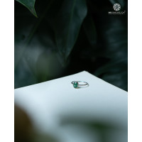 Nhẫn Emerald (Ngọc Luc Bảo) Bạc 950 Phủ Bạch Kim 02