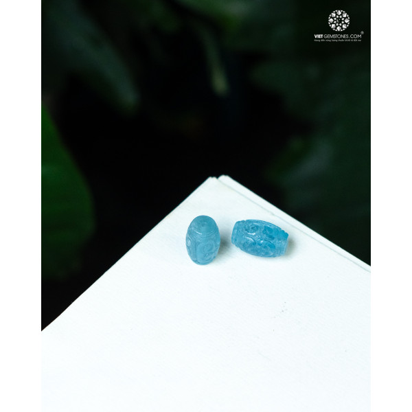 Vòng Tay Lu Thống Hải Lam Ngọc -  Aquamarine